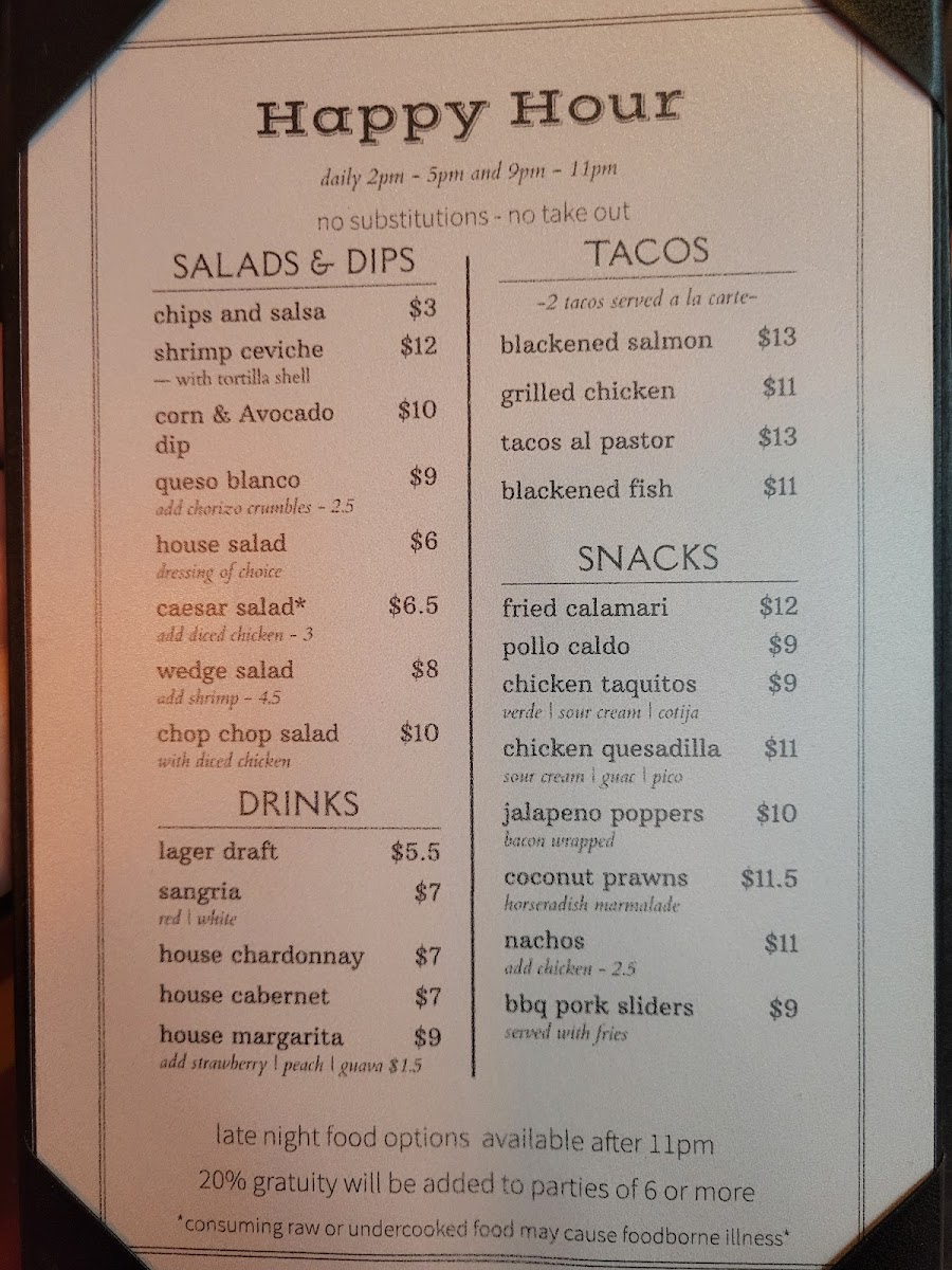 Azul Restaurant Menu - Image 4